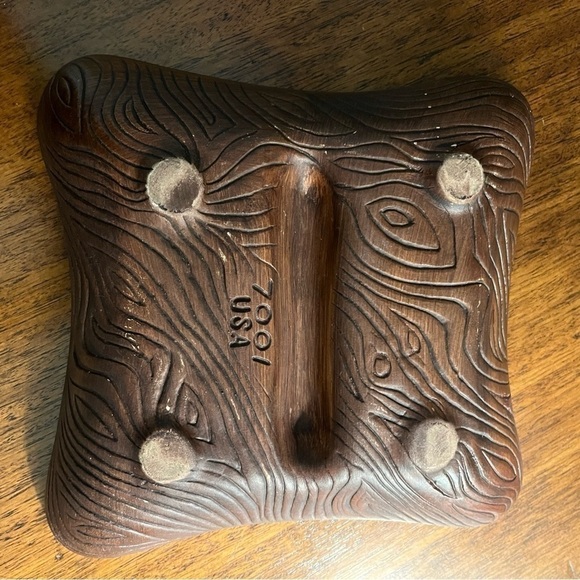 Berkeley Pottery Ashtray 7001, vintage
USA brown, Wood Grain Bottom Mid Century - Picture 4 of 7